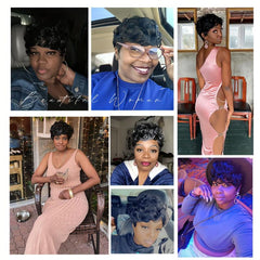 Pixie Cut Wig Short Curly Wigs For Women Synthetic Wig Beginners Friendly