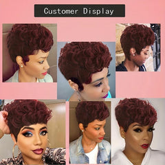 Pixie Cut Wig Short Curly Wigs For Women Synthetic Wig Beginners Friendly