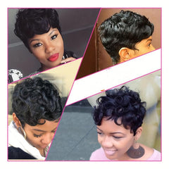 Pixie Cut Wig Short Curly Wigs For Women Synthetic Wig Beginners Friendly