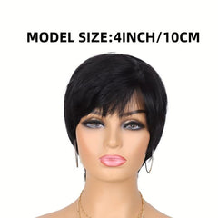 Pixie Cut Wigs for Women Layered Short Straight Synthetic Hair