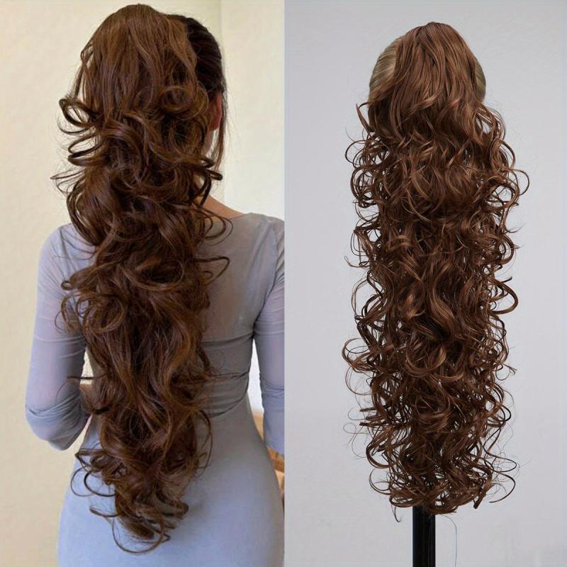 60 96 Cm Long Curly Wavy Claw Ponytail Extensions