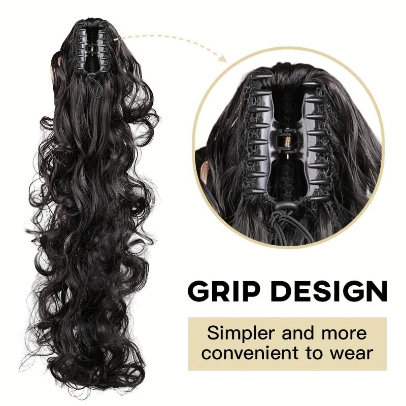 60 96 Cm Long Curly Wavy Claw Ponytail Extensions