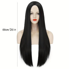 Long Straight Middle Partition Hair Wig Synthetic Cosplay Wig Pastel