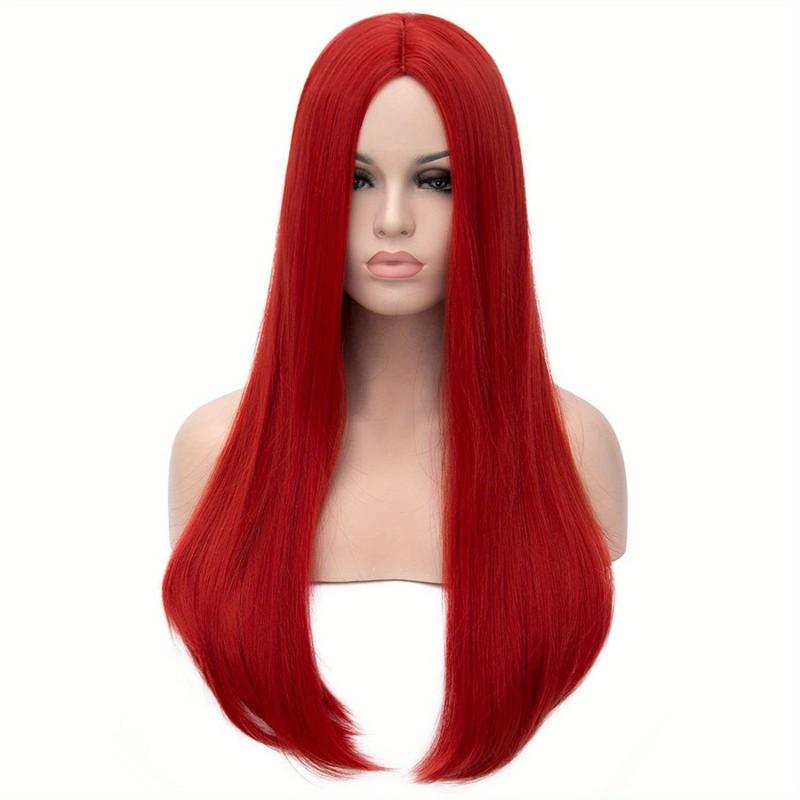 Long Straight Middle Partition Hair Wig Synthetic Cosplay Wig Pastel