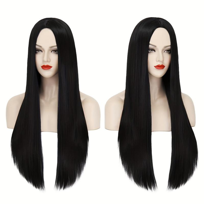 Long Straight Middle Partition Hair Wig Synthetic Cosplay Wig Pastel