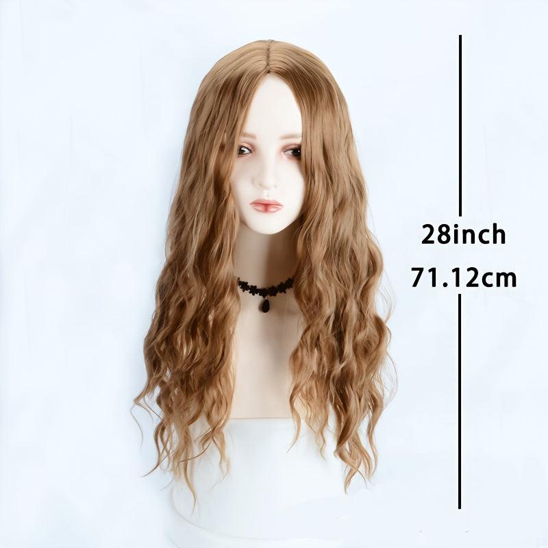 Long Curly Wavy Synthetic Wig Heat Resistant Natural Look