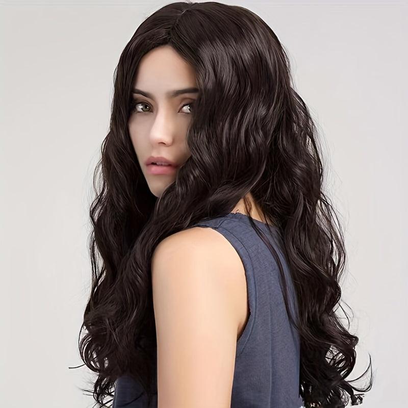 Long Curly Wavy Synthetic Wig Heat Resistant Natural Look