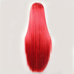 Colorful Long Straight Synthetic Wig With Bangs for Party Cosplay