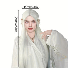 Anime Cosplay Wig Long Straight Hair Ancient Costume Hanfu Wig for Halloween