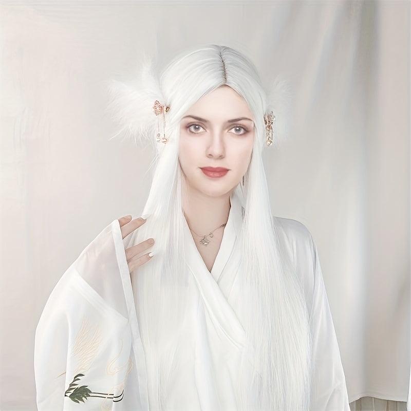Anime Cosplay Wig Long Straight Hair Ancient Costume Hanfu Wig for Halloween