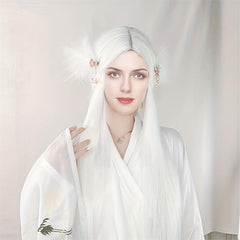 Anime Cosplay Wig Long Straight Hair Ancient Costume Hanfu Wig for Halloween