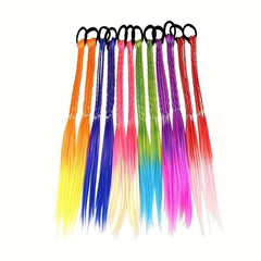 Colorful Wigs Beauty Hair Bands Headwear Twist Braid Rope Ponytail
