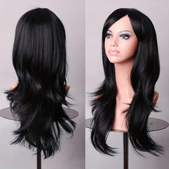 Colorful Long Curly Wig With Bangs Synthetic Wig Heat Resistant