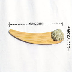50pcs Bamboo Cosmetic Spatula Small Cosmetic Scoop Spoon Wooden Mini Facial Crea