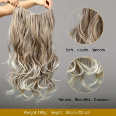 4pcs Straight Hair Pieces Synthetic Extensions for Daily Use