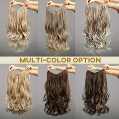 4pcs Straight Hair Pieces Synthetic Extensions for Daily Use