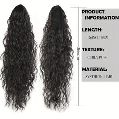 Long Curly Drawstring Ponytail Synthetic Ponytails Blonde Red Hair Extensions