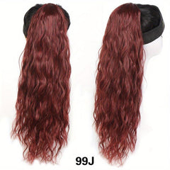 Long Curly Drawstring Ponytail Synthetic Ponytails Blonde Red Hair Extensions