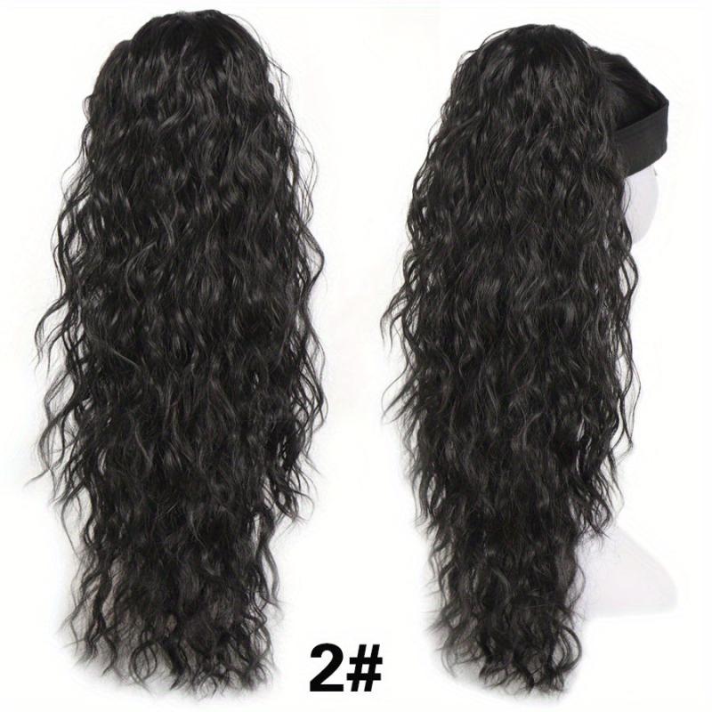 Long Curly Drawstring Ponytail Synthetic Ponytails Blonde Red Hair Extensions