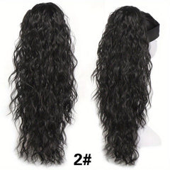 Long Curly Drawstring Ponytail Synthetic Ponytails Blonde Red Hair Extensions