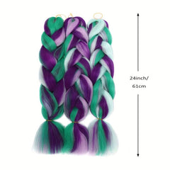 3 Pieces Jumbo Braid Synthetic Hair 24 Inch Gradient Kanekalon Extensions