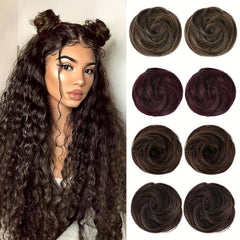 Messy Bun Mini Claw Clips Cat Ear Hair Extensions Accessory Wig For Women