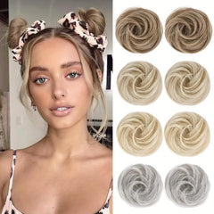 Messy Bun Mini Claw Clips Cat Ear Hair Extensions Accessory Wig For Women