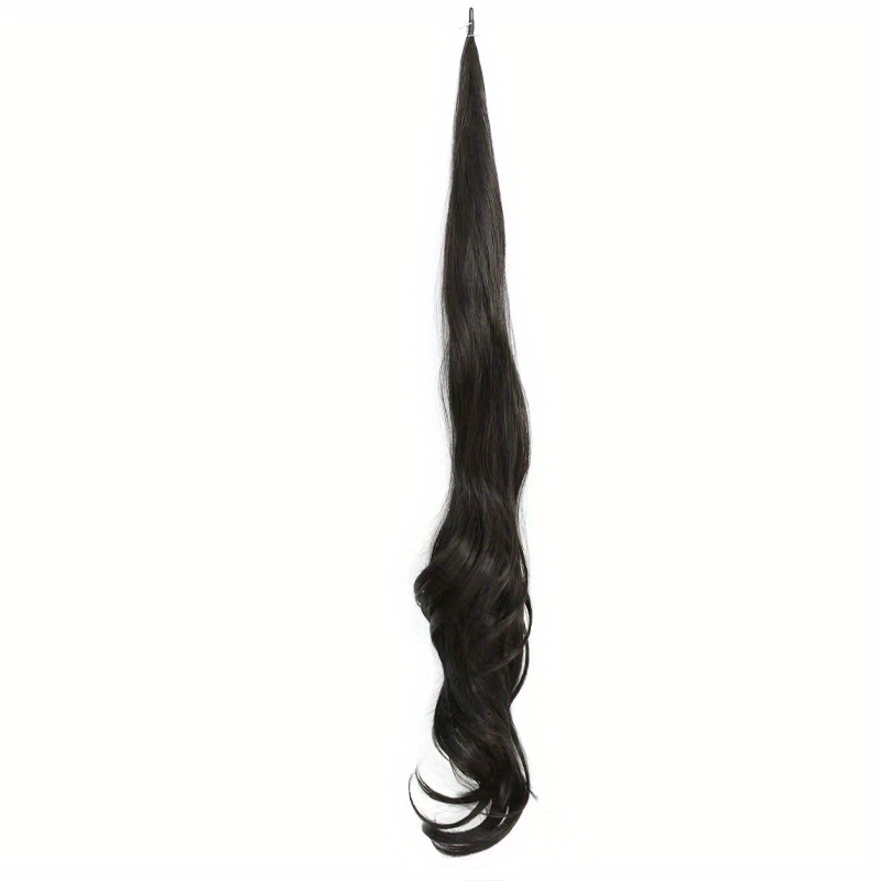Curly Wavy Ponytail Extensions Synthetic Hair Natural Look Daily Use