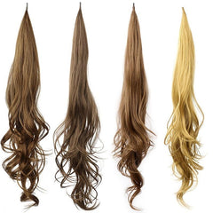 Curly Wavy Ponytail Extensions Synthetic Hair Natural Look Daily Use