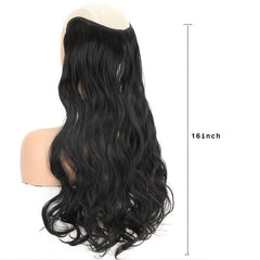 Wavy Curly Clip In Hair Extensions Natural Looking U Shaped Hair Extensions