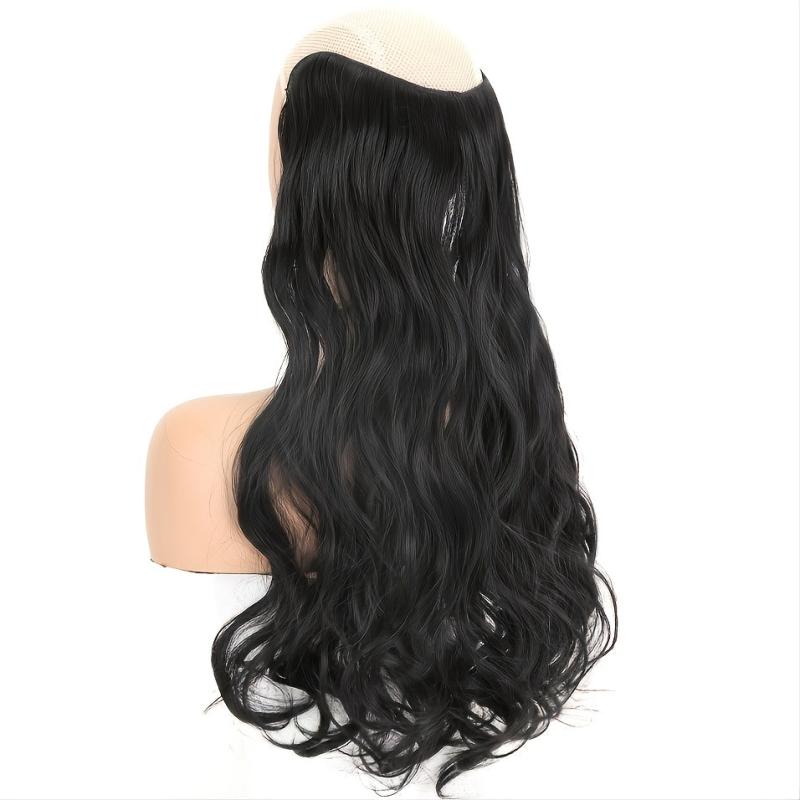 Wavy Curly Clip In Hair Extensions Natural Looking U Shaped Hair Extensions