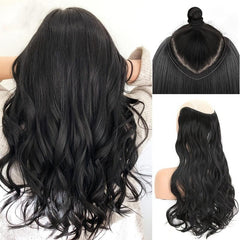 Wavy Curly Clip In Hair Extensions Natural Looking U Shaped Hair Extensions