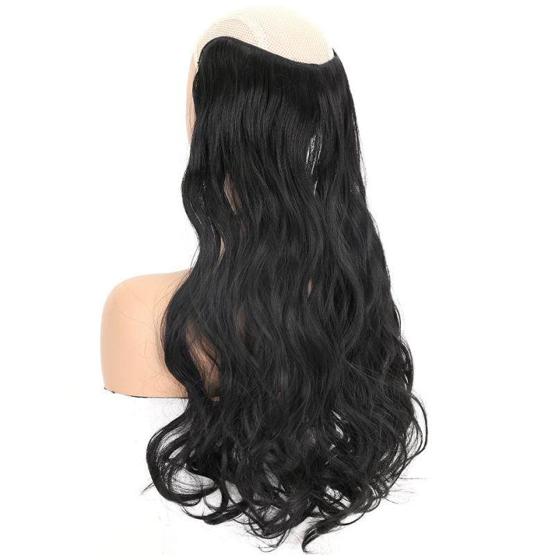 Wavy Curly Clip In Hair Extensions Natural Looking U Shaped Hair Extensions