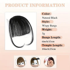 Clip In Air Bangs For Women 25.4 Cm Long