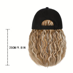 Baseball Cap Wigs Short Bob Wave Curly Hair Extensions