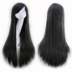 Light Pink Straight Hair Wig With Bangs 28cm for Cosplay Party
