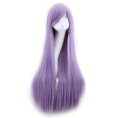 Light Pink Straight Hair Wig With Bangs 28cm for Cosplay Party