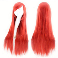 Light Pink Straight Hair Wig With Bangs 28cm for Cosplay Party