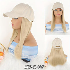 Long Straight Hair Baseball Cap Wig for Women