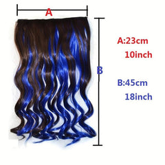 Curly Clip-In Hair Extension Synthetic Wig Natural Lifelike