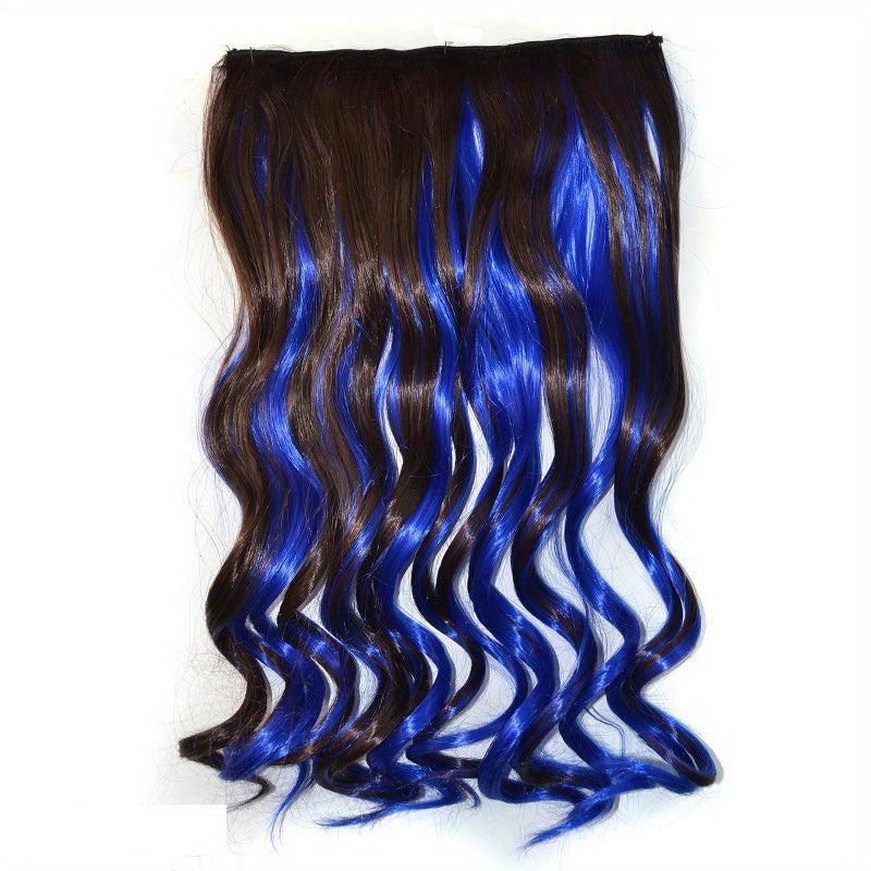 Curly Clip-In Hair Extension Synthetic Wig Natural Lifelike