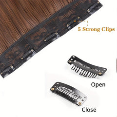 Curly Clip-In Hair Extension Synthetic Wig Natural Lifelike