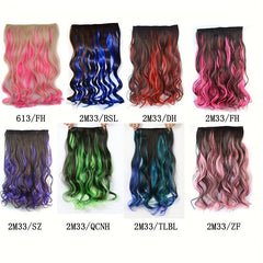 Curly Clip-In Hair Extension Synthetic Wig Natural Lifelike