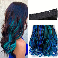 Curly Clip-In Hair Extension Synthetic Wig Natural Lifelike