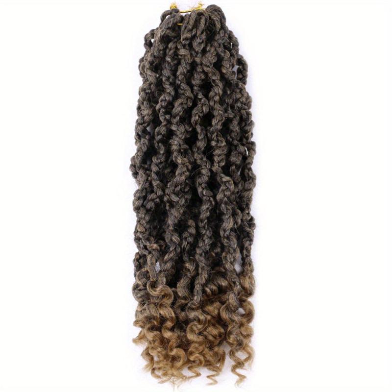 30 48cm Goddess Box Braids Crochet Hair Ombre Brown Boho Braiding Extensions