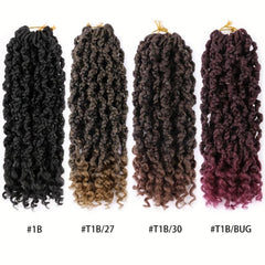 30 48cm Goddess Box Braids Crochet Hair Ombre Brown Boho Braiding Extensions