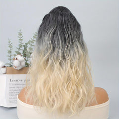 Ombre Purple Curly Wavy Ponytail Extensions - Claw Clip In Water Wave Hair