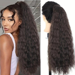 88 Cm Long Corn Wavy Ponytail Extenisons Wrap Around Ponytail Extensions