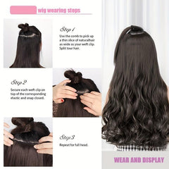 Long Curly Hair Extensions 4 Clips In One Piece Hair Extension