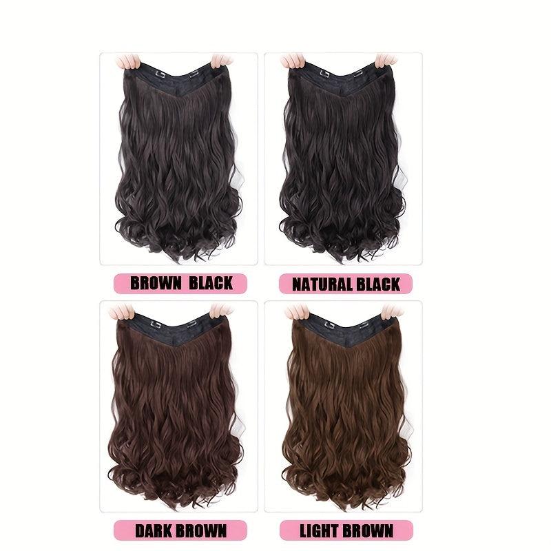 Long Curly Hair Extensions 4 Clips In One Piece Hair Extension